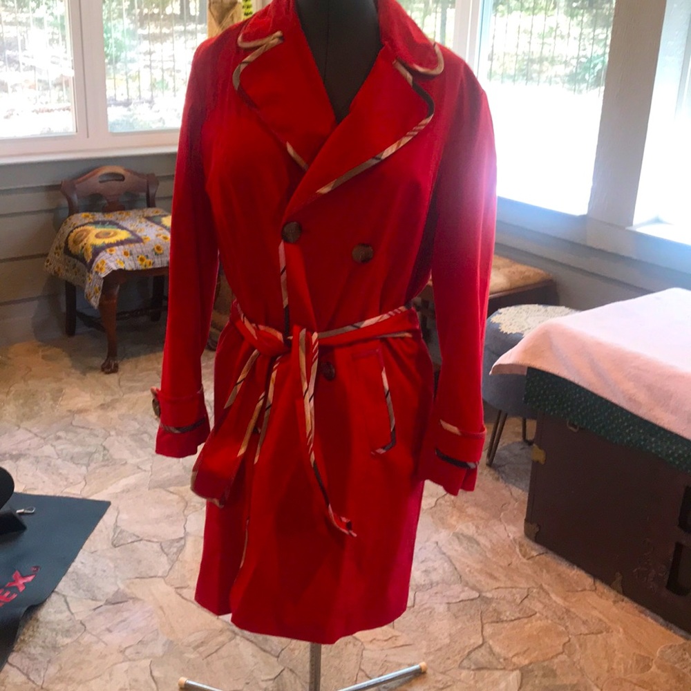 Bandolino Red Trench Jacket